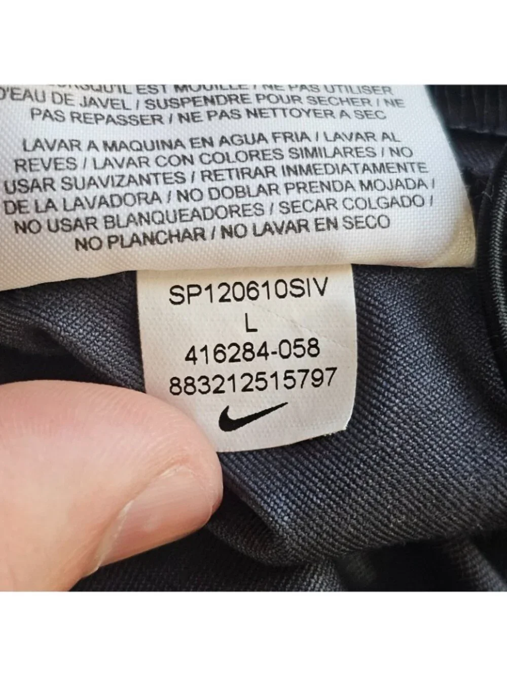 Nike Golf Jacket Mens L Gray Full Zip South Ridge Golf Club Embroidery Pocket - Picture 12 of 12